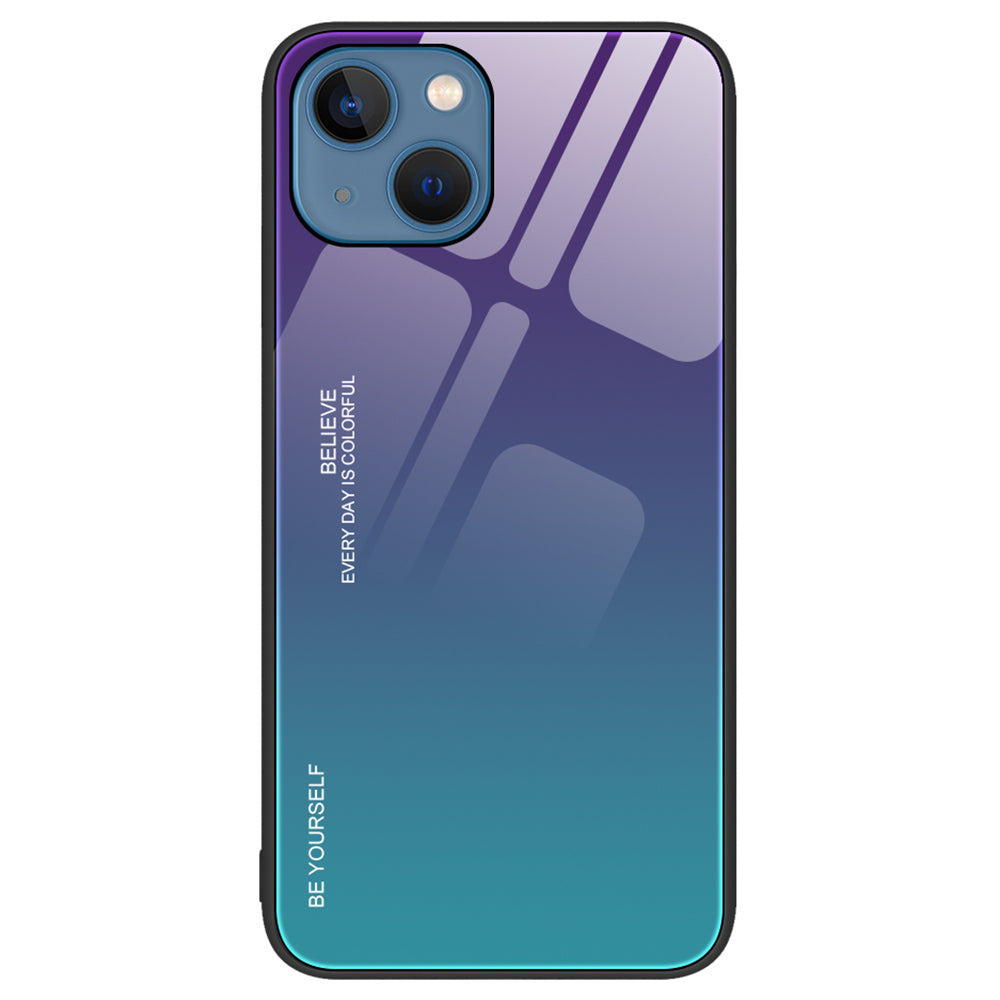 For iPhone 15 Phone Case Gradient Color Tempered Glass PC TPU Anti-Drop Cover For iPhone 15 Phone Case Gradient Color Tempered Glass PC TPU Anti-Drop Cover